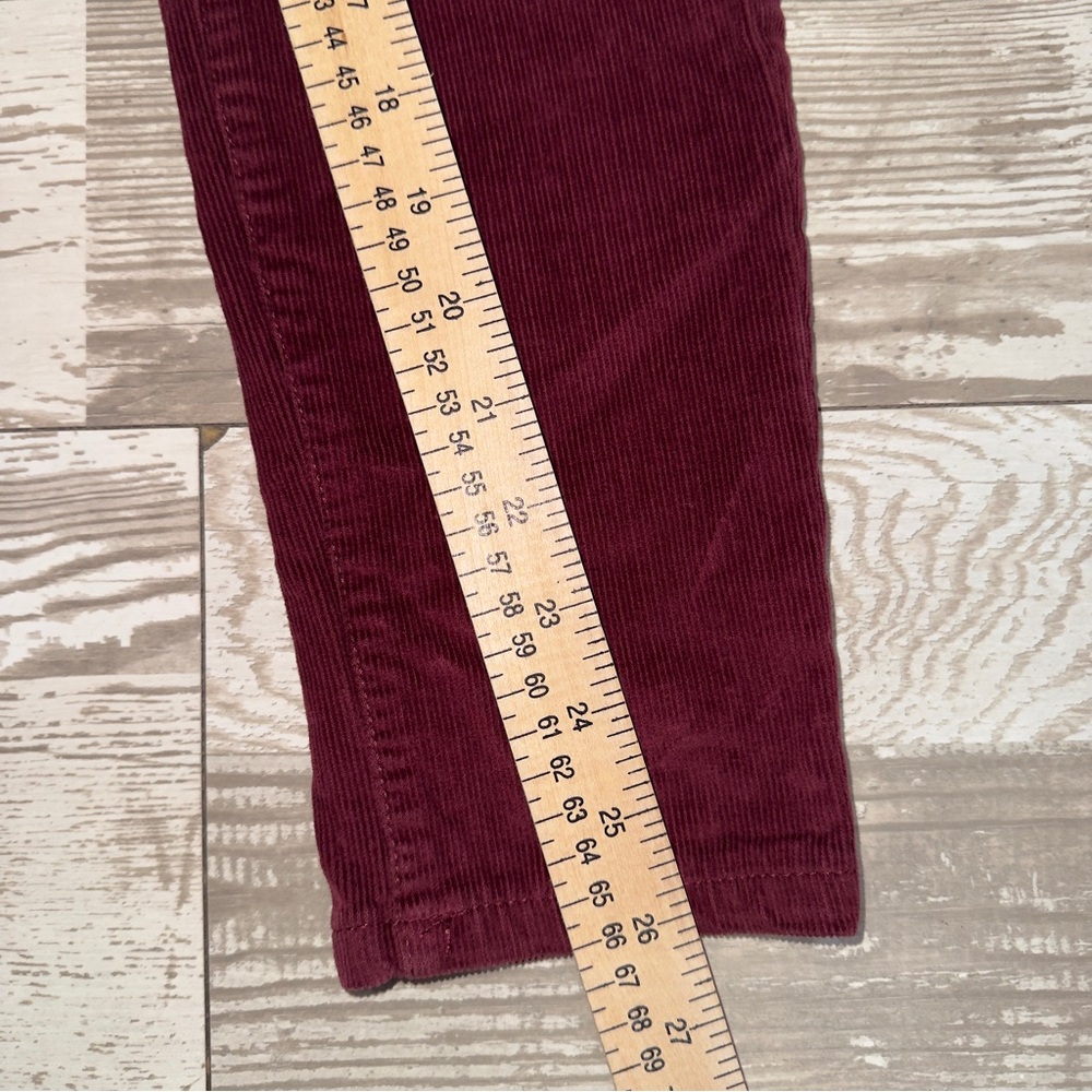 Banana Republic Burgundy Corduroy Skinny Pants Women’s 26P Petite - Picture 7 of 12